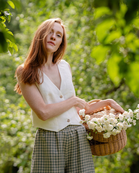 Damen Leinenweste Ava