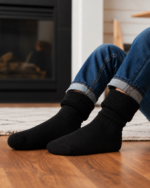 Warme Merino-Sherpa-Socken für Kinder