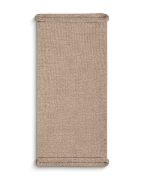 Packshot of knit neck gaiter in the white background