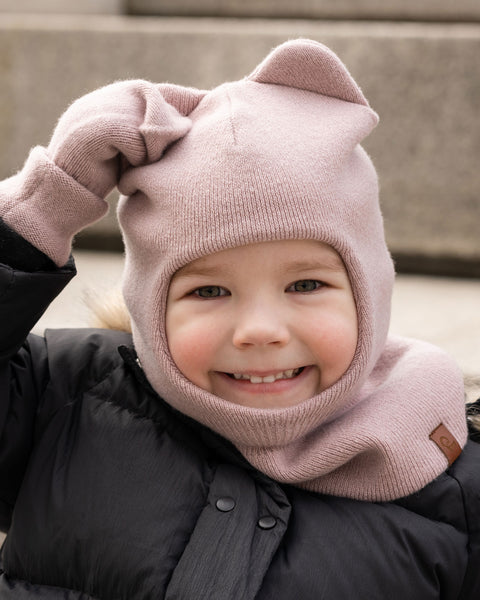 Kids Knitted Balaclava & Mitten's 2-Piece Set