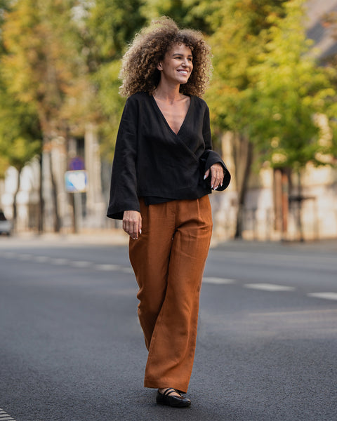 Leinen Wickeloberteil Thea