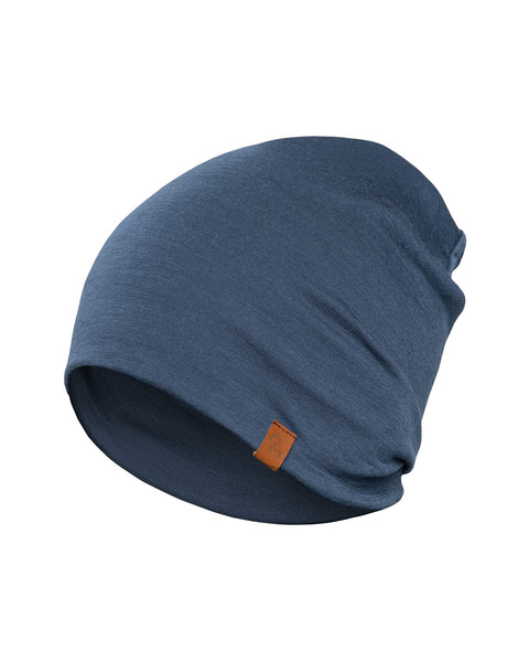Damen Merino Mütze Denim