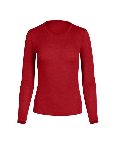 Women's 160 Thermal Long Sleeve Crew Royal Cherry
