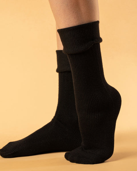 Women's Socks 2-Pack Black/Creamy beige