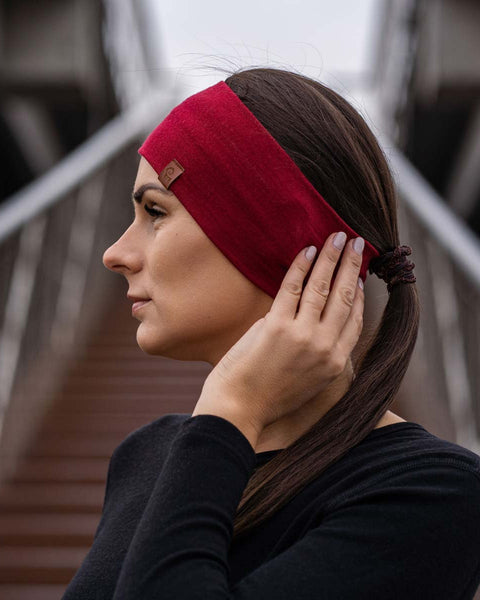 Women's Headband 160 Merino Royal Cherry