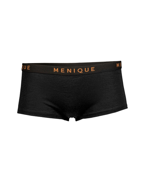 The menique women's underwear boxer shorts in color black. 