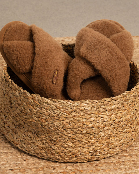 Women's Cross Fluffy Slippers