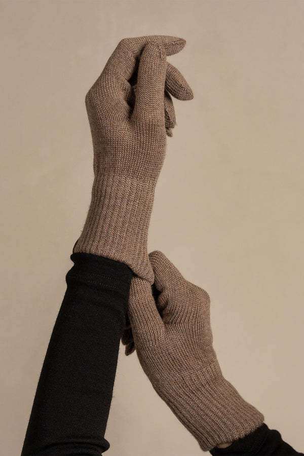 Women’s merino wool gloves, knitted warm winter accessory