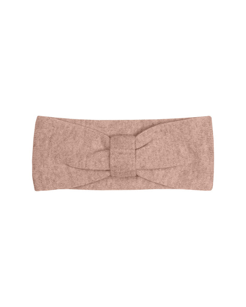 Kids' Knit Headband with Ribbon Merino &amp; Cashmere Dusty Pink