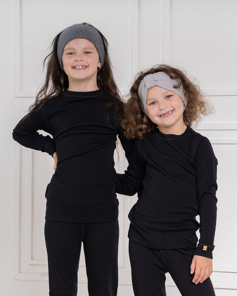 Kids' Knit Headband with Ribbon Merino &amp; Cashmere