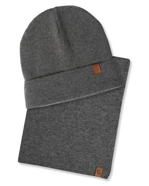 Kids' Knit Beanie &amp; Scarf 2-Piece Set dark Gray