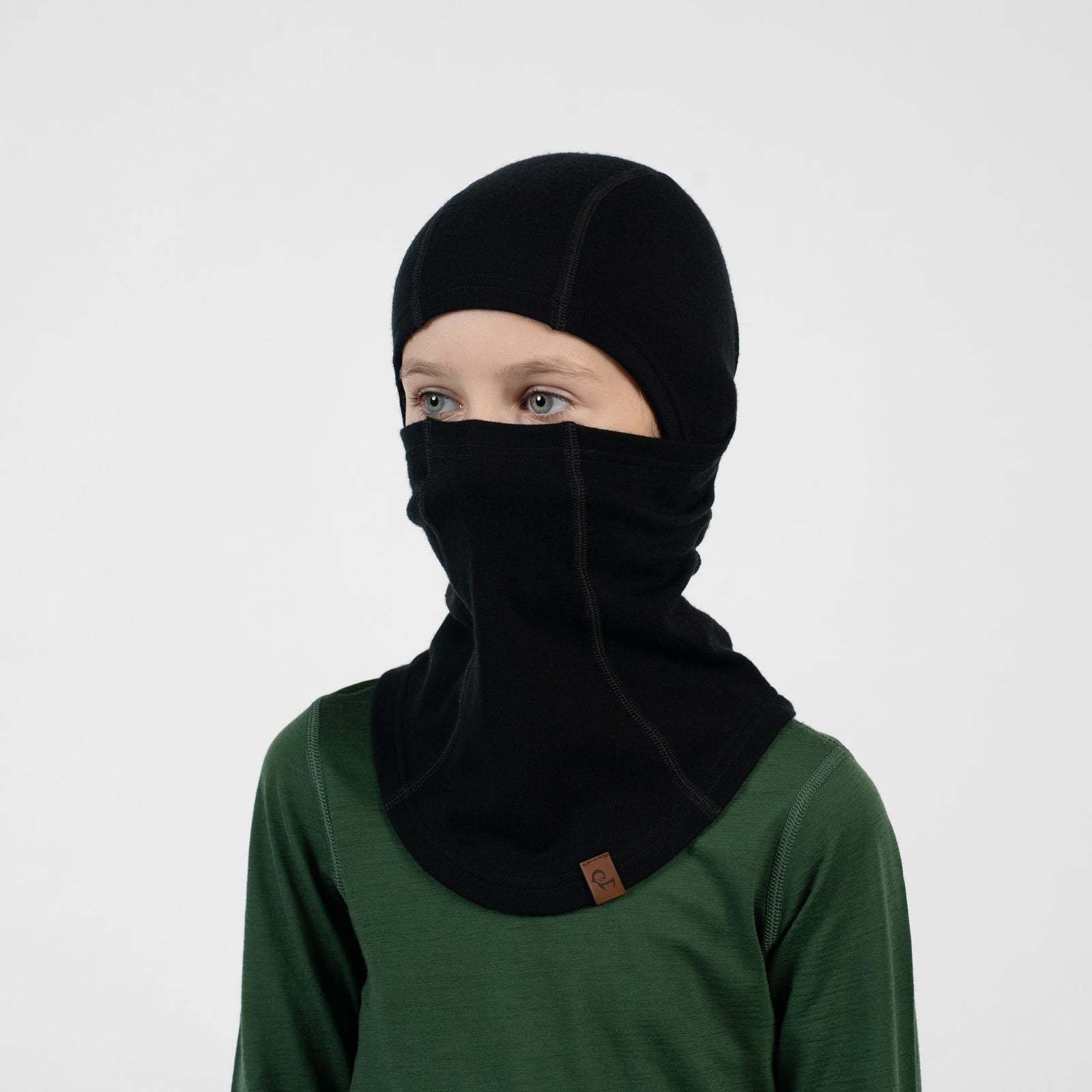 Multifunktionale Gesichtsmaske für Kinder aus 100 % Merinowolle