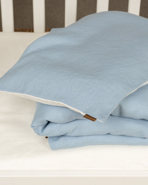 Linen Kids' Pillowcase Cloudy Blue