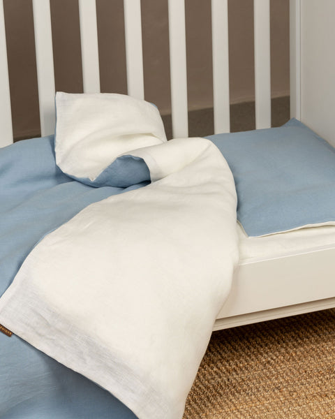 Linen Kids' Pillowcase Cloudy Blue