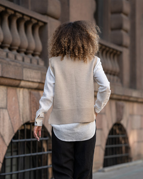 Merino-Wollstrickweste für Damen Isla
