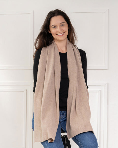 Women's Knit Scarf Merino &amp; Cashmere