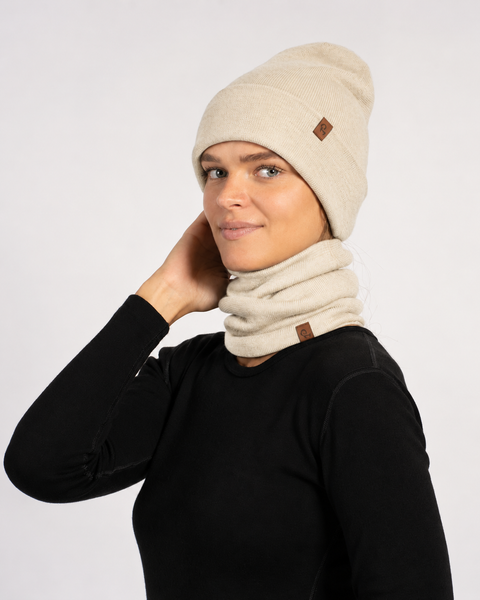 Damen Strickmütze &amp; Schlauchschal 2-teilig