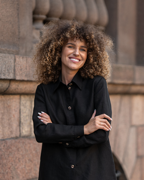 Leinen Langarmshirt Rebeca