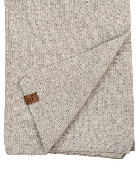Women's Knit Scarf Merino &amp; Cashmere Light Gray