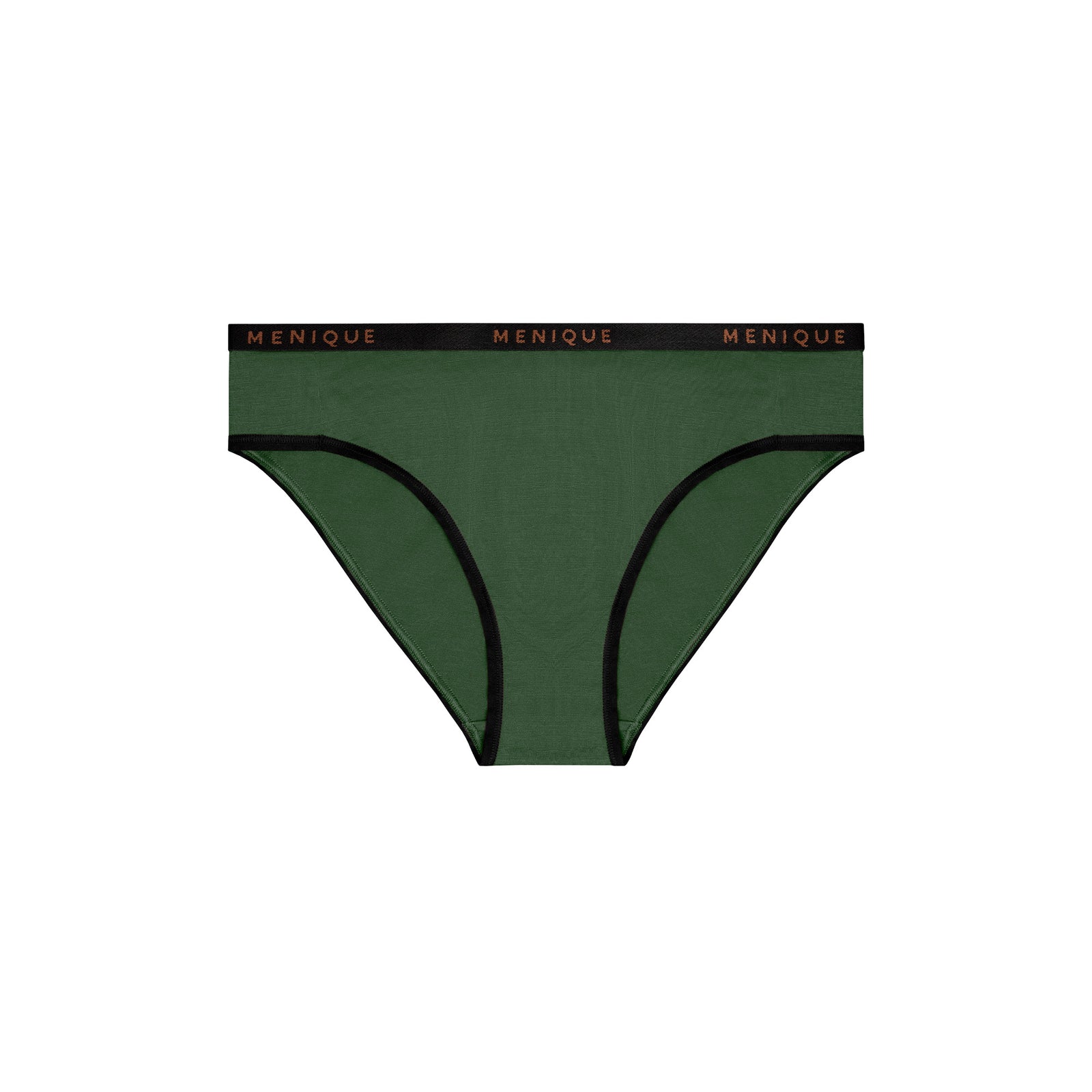 Women's Merino Bikini Briefs in Dark Green color