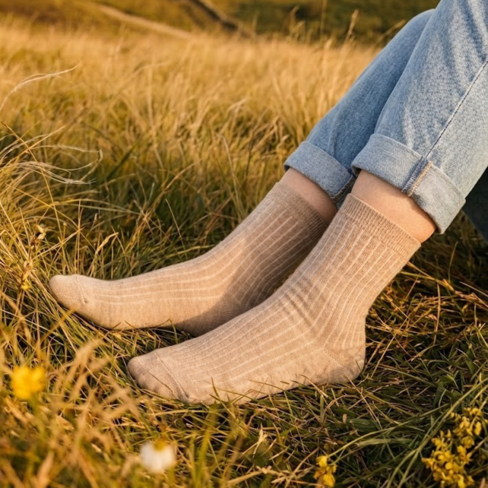 Women's Merino Rib Crew Socks in all 5 available colors, including black, light gray, natural, and beige.