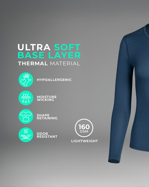 Damen-Thermooberteil aus Merino-Funktionsunterwäsche