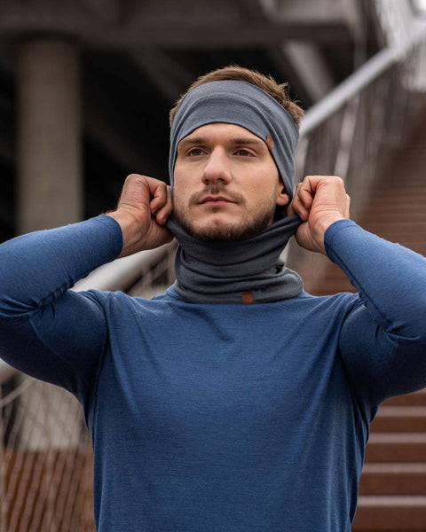 Men's Headband 160 Merino Perfect Grey